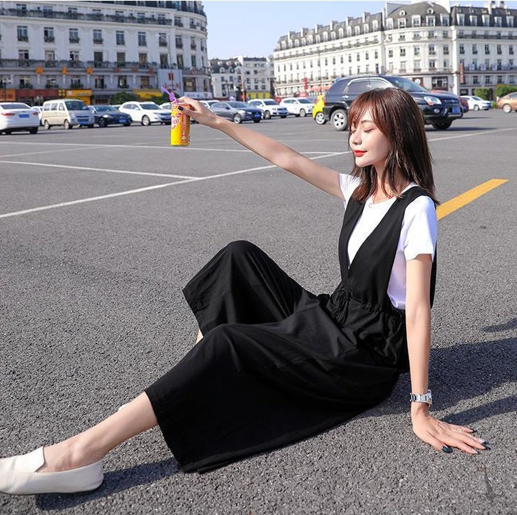 Women's Summer Wide Leg Pants Suit T-shirt