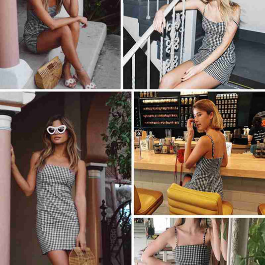 Plaid sling dress