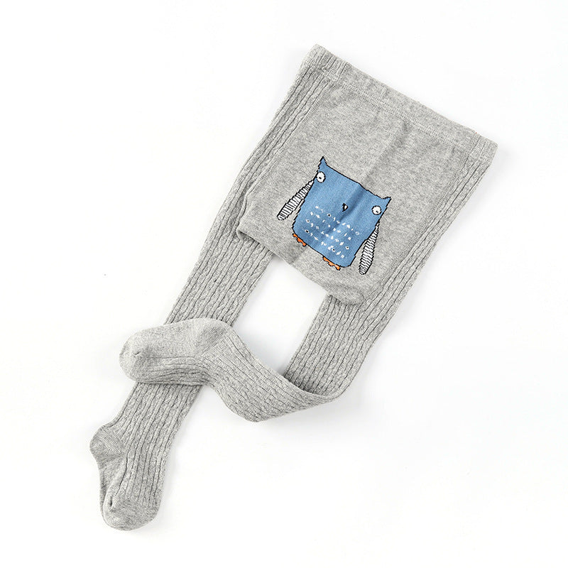 Embroidered Cotton Baby Cartoon Pantyhose