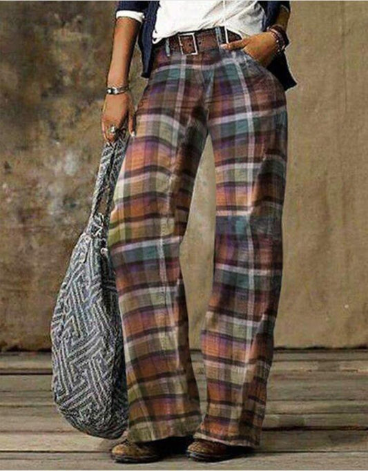 Women's Loose Faux Denim Wide-Leg Pants