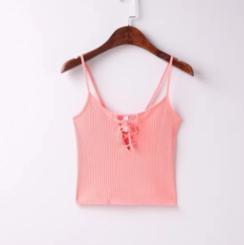 Slim Slimming Straps Small Vest Retro Thread Bottoming Shirt Low Cut Small Sling