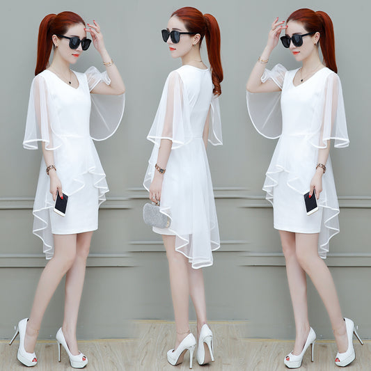 Gauze Dress Summer Dress New Korean Slim Slim Super Long Skirt