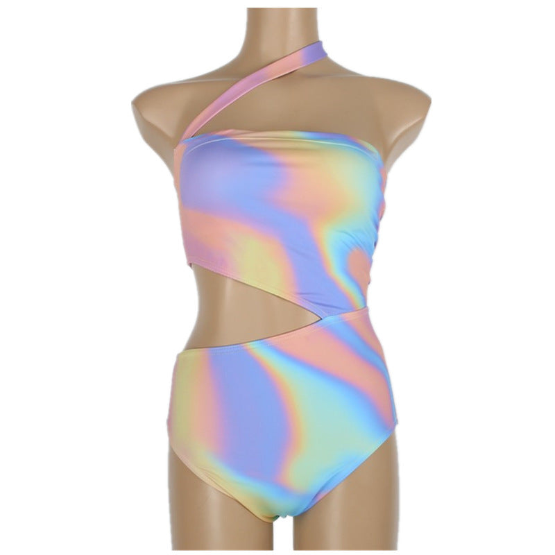 Colorful Siamese Sexy Cover Belly Shows Small Chest