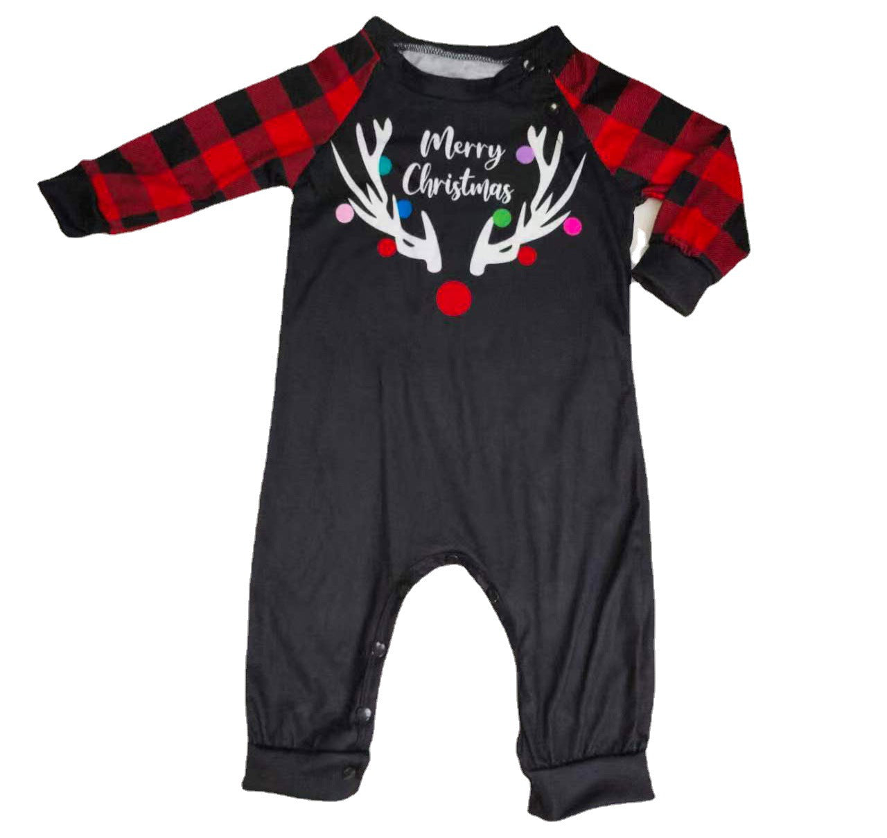 New Plaid Letter Christmas Parent-child Costume