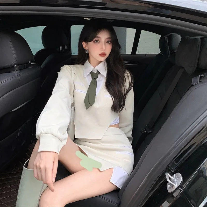 Spring And Autumn Korean Edition Casual Versatile Small Unique Top