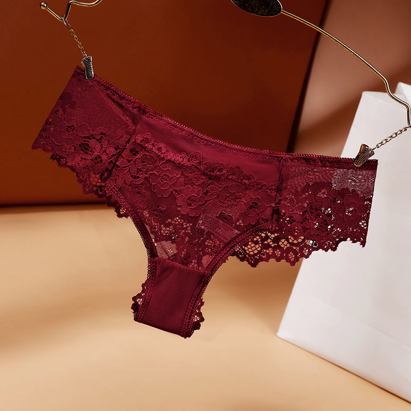 Lace Ladies Thong Transparent Hollow Out