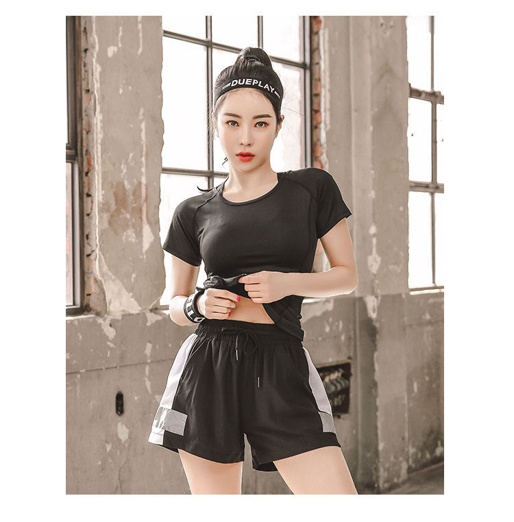Summer Exercise Shorts Reflective Plus Size Yoga Fitness Quick-drying Running Pants Anti-exposure