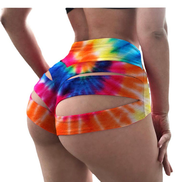 Track Shorts Fashionable Stretch Print Yoga