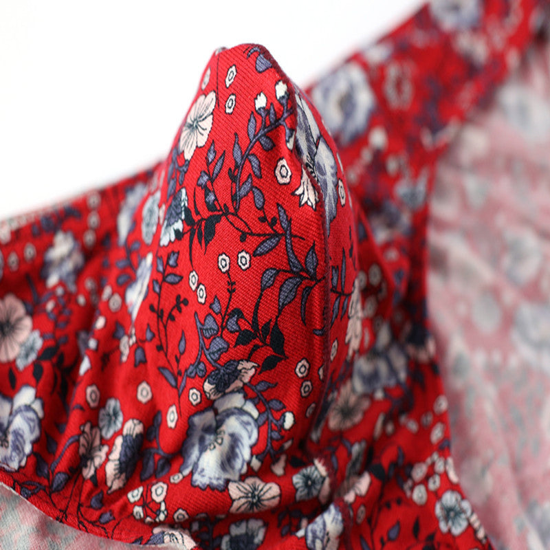 Flower Printed Low Waist Men Briefs Breathable U Convex Pouch