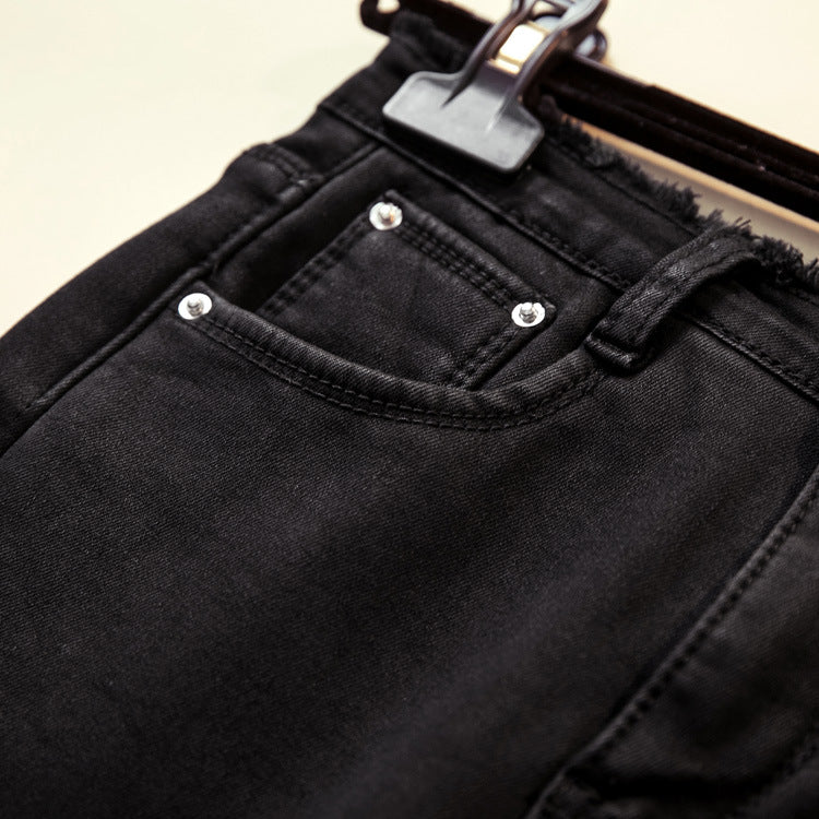 Women's Temperament High Waist Elasticity Plus Velvet Jeans
