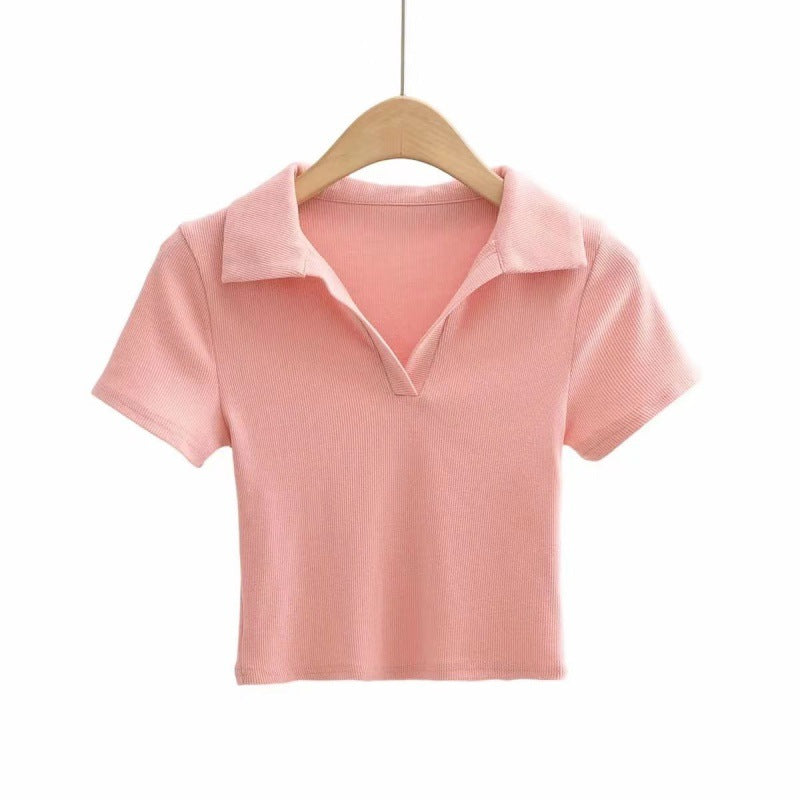 Short-sleeved Women's Summer T-shirt Slim Fit Slimming