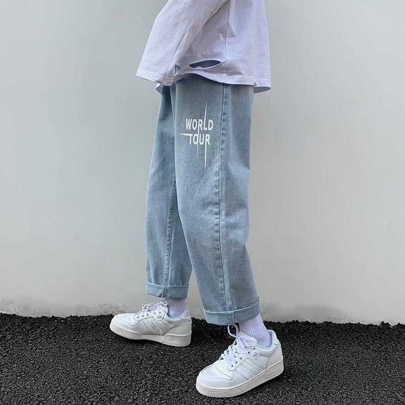 Jeans Men's Straight And Loose Fitting