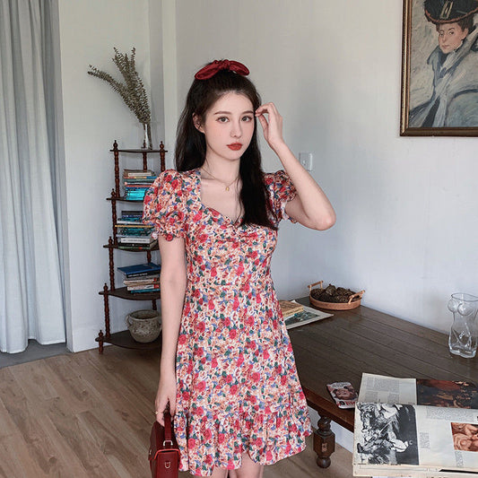 French Retro Niche Can Be Sweet And Salt First Love New Floral Dress