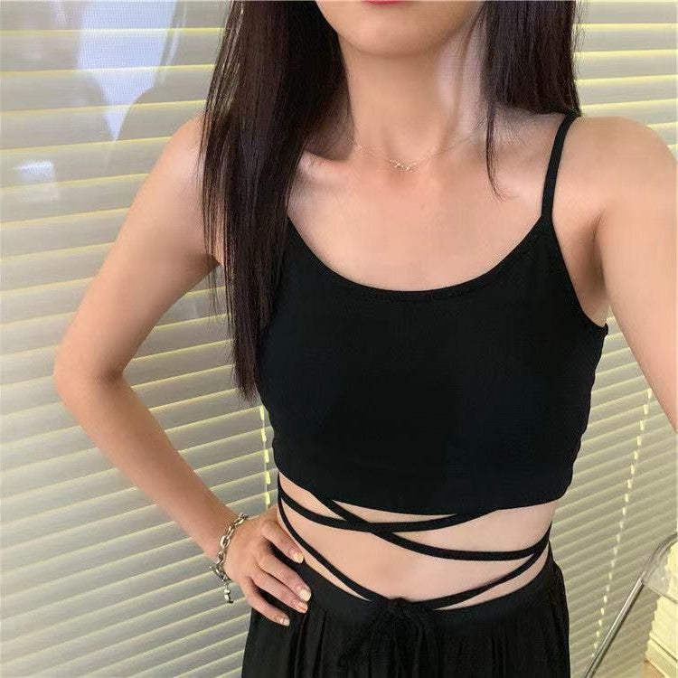 Korean Version Of Loose And Ultr Short All Match Two Piece Vest Vest
