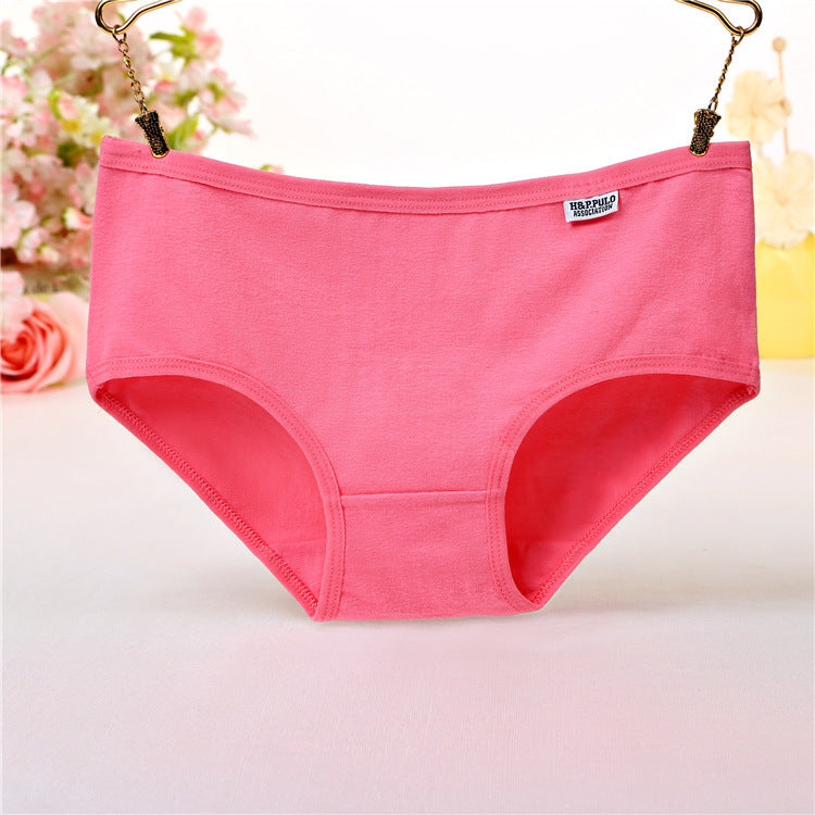 Women's Mid-waist Women's Underwear Cotton Briefs