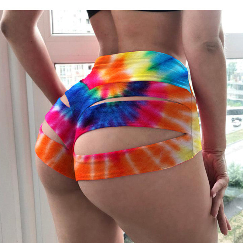 Track Shorts Fashionable Stretch Print Yoga