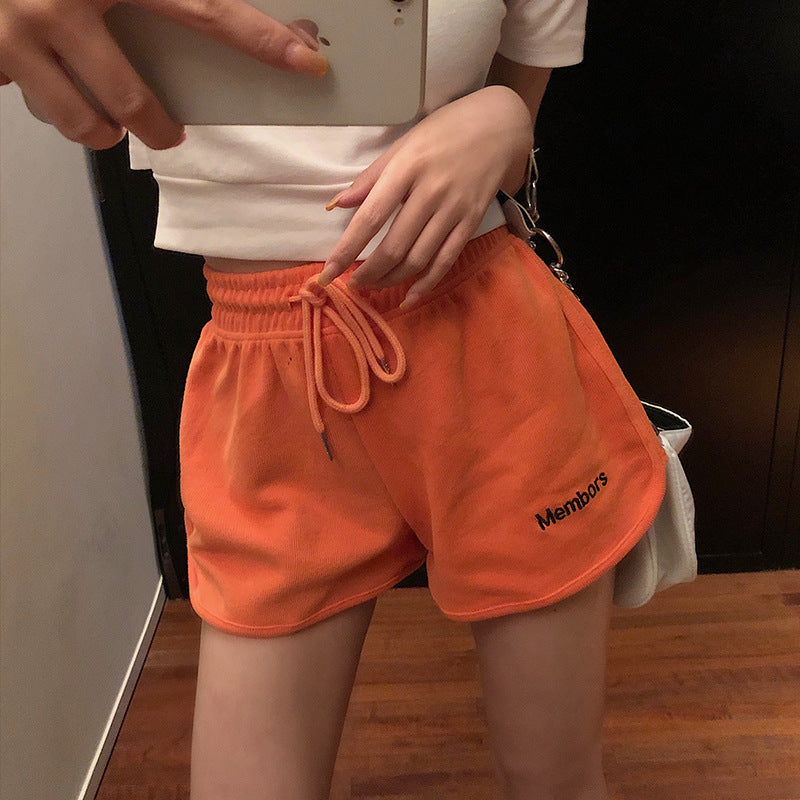 Student Wide-Leg Rope All-Match Shorts