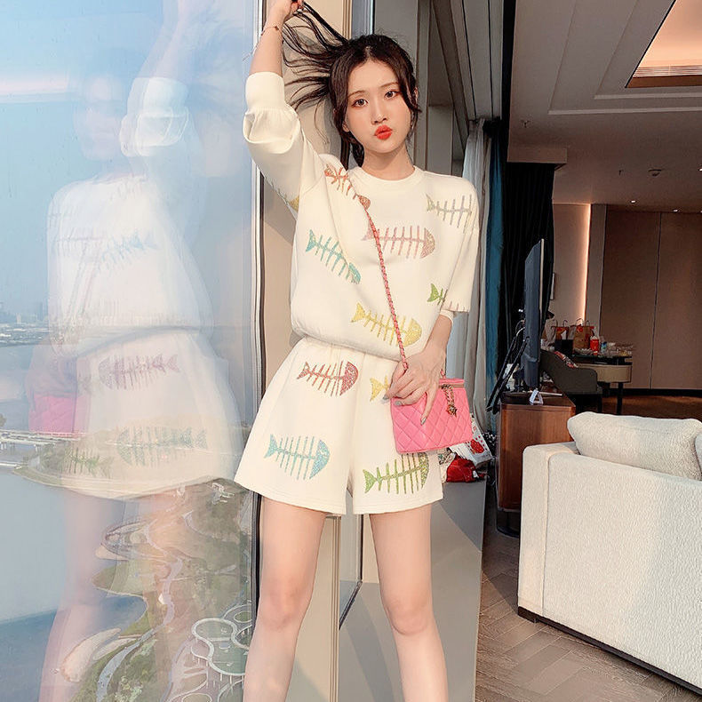Two Piece Suit Of Casual High Waist Shorts