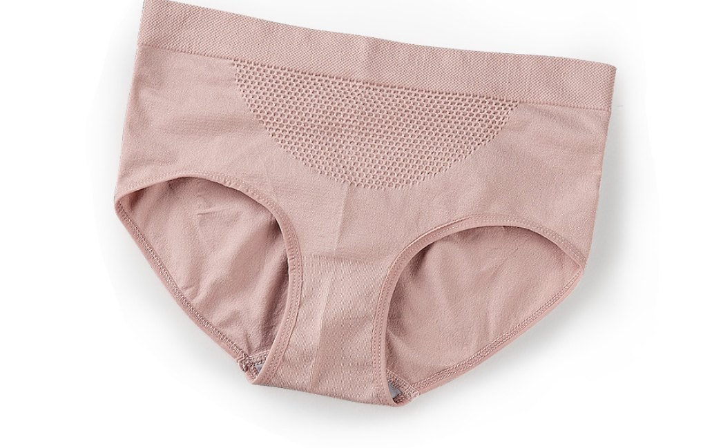 Cotton crotch tuck belly lift buttock honeycomb no mark ladies briefs
