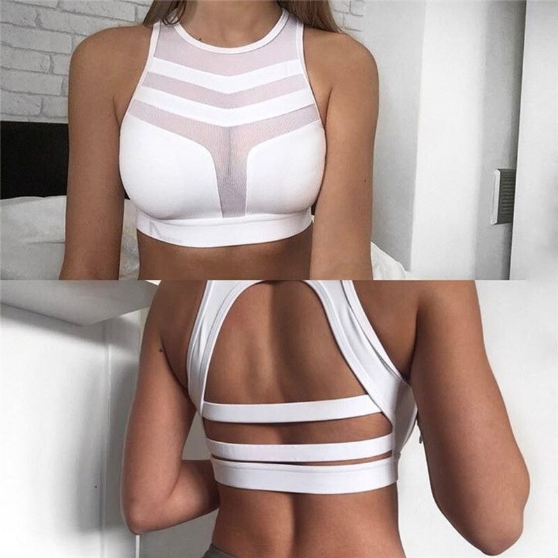 Mesh Sports Bra Underwear No Steel Ring Yoga Fitness