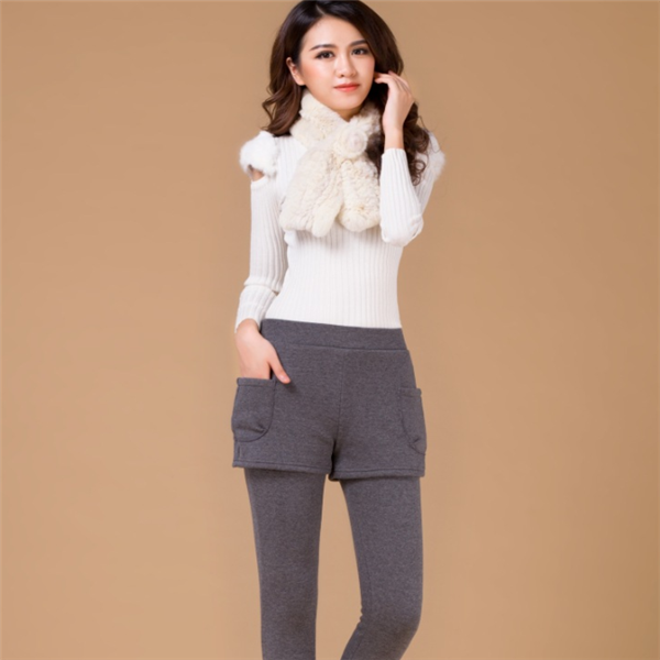 Fake two-piece leggings