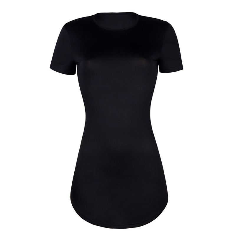 Sexy Solid Color Short Mini Bag Hip Dress