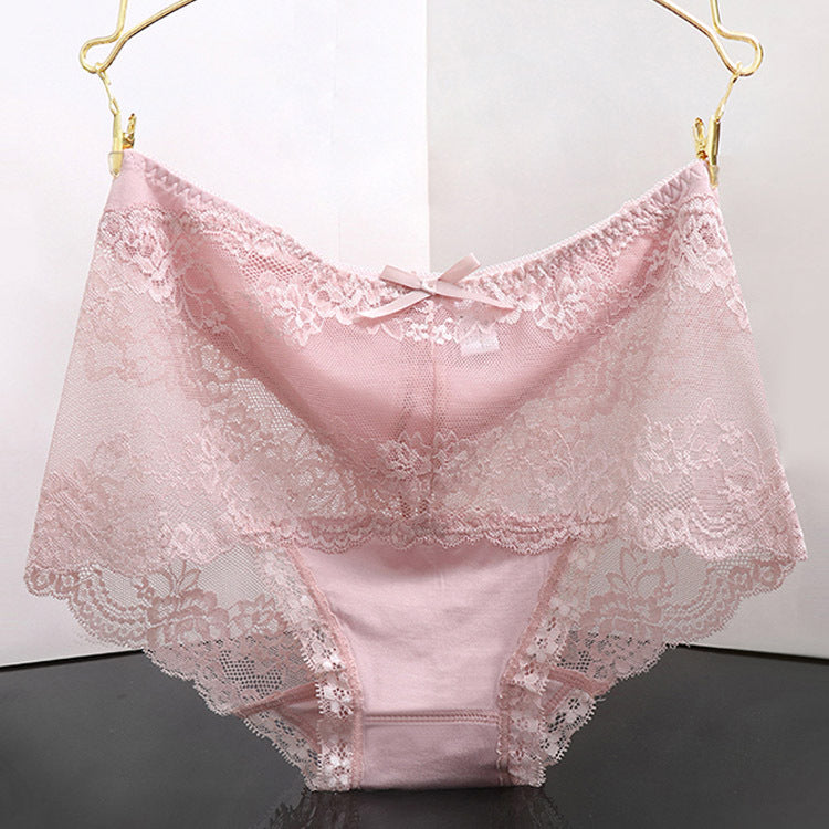 Transparent Lace Female Seamless Modal Cotton Underwear