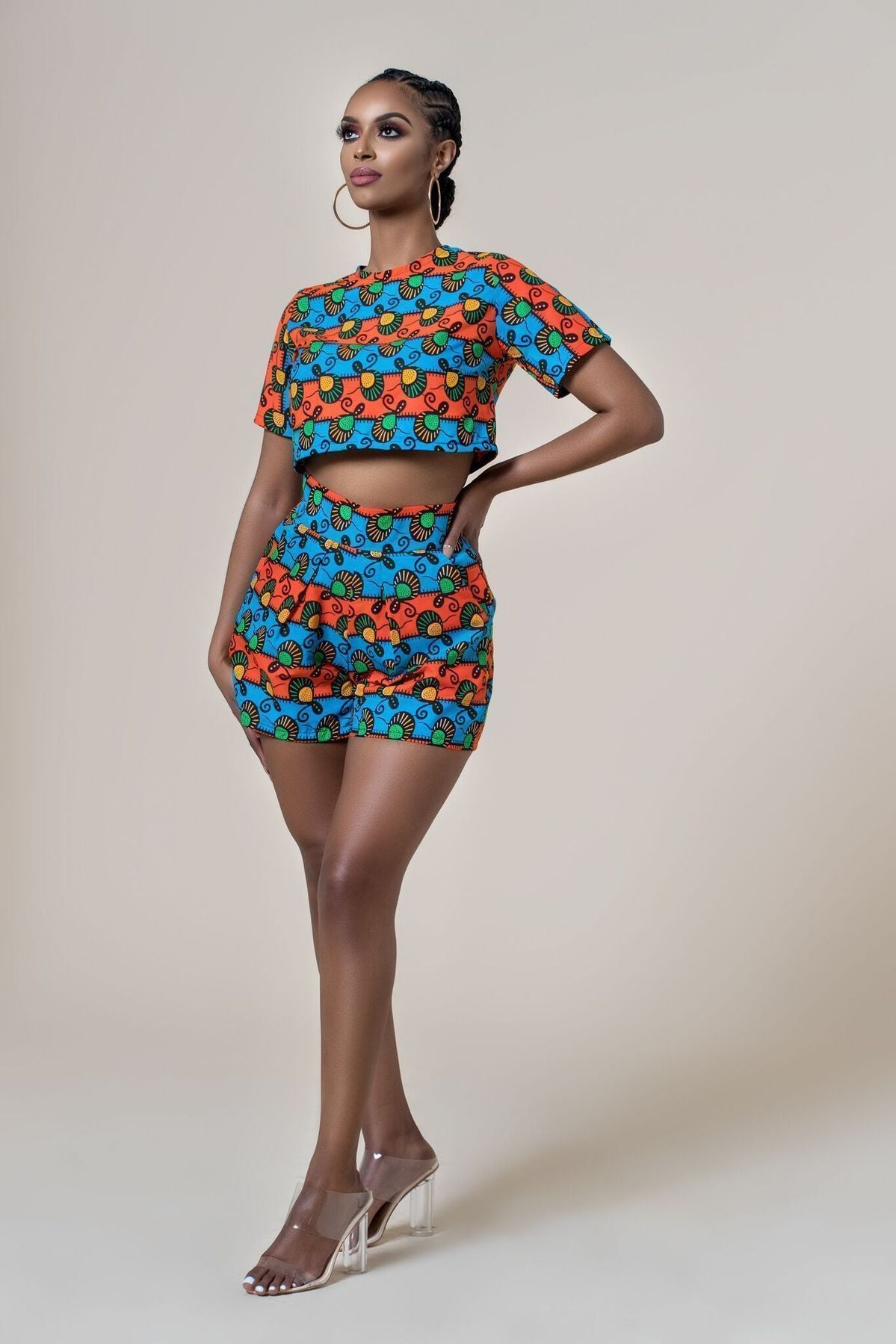 Two-piece short sleeve top