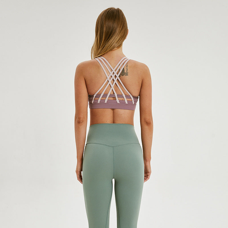 Contrast shockproof yoga vest