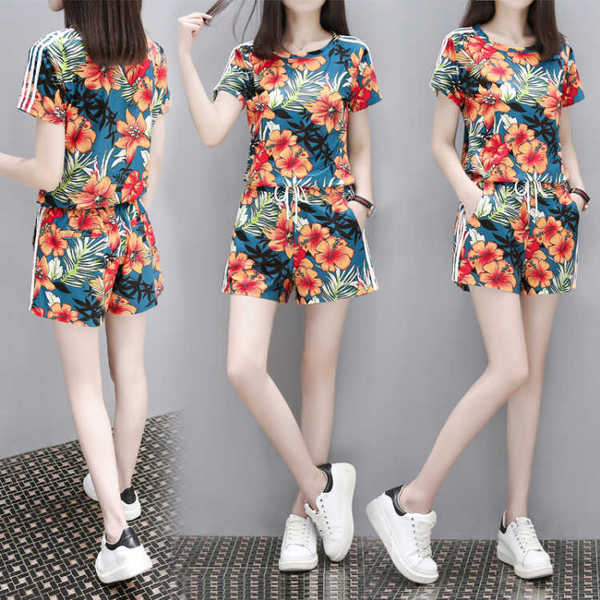 Summer Women's Large Loose And Slim Two Piece Suit