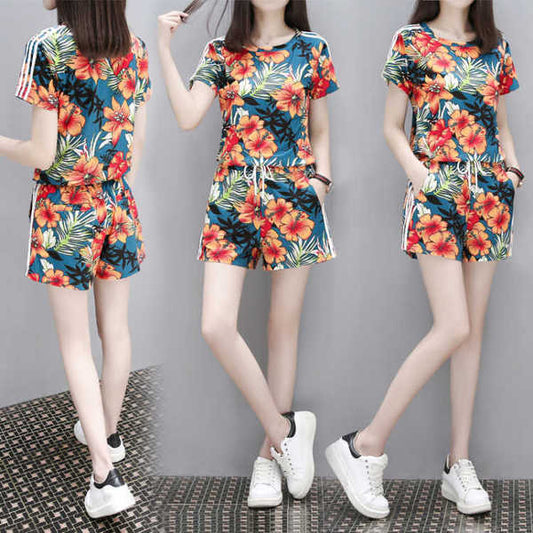 Summer Women's Large Loose And Slim Two Piece Suit