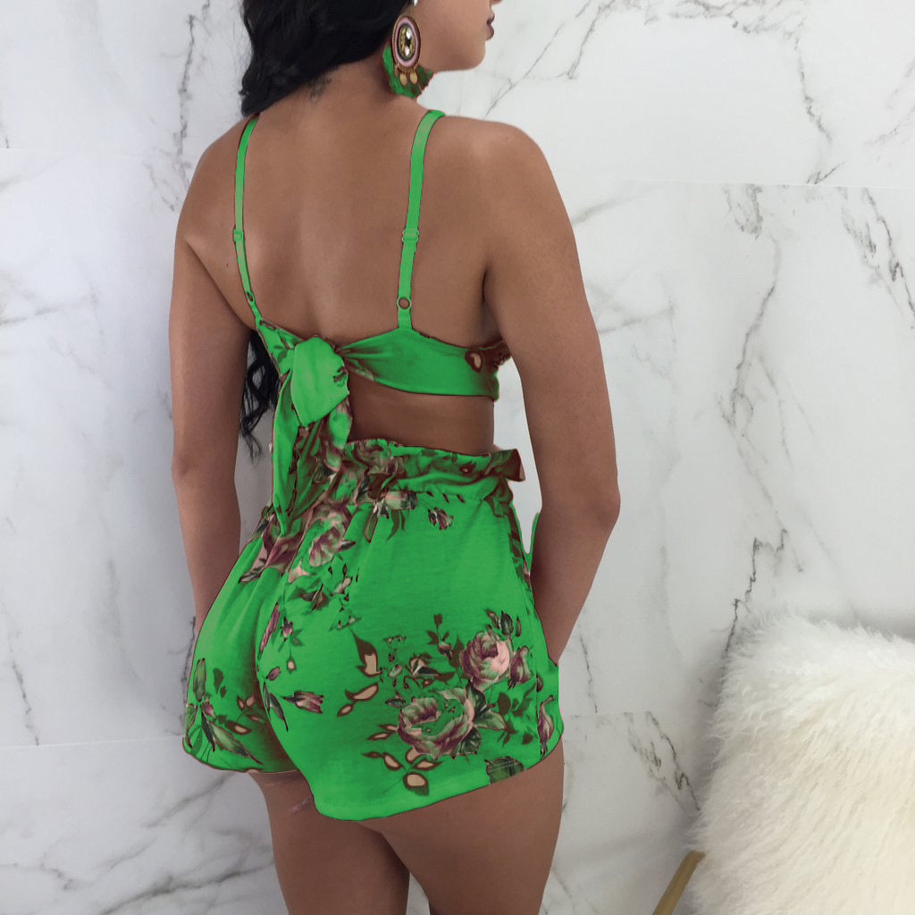 Two-piece lace-up shorts