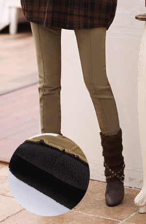 Plush thickened leggings boots pants
