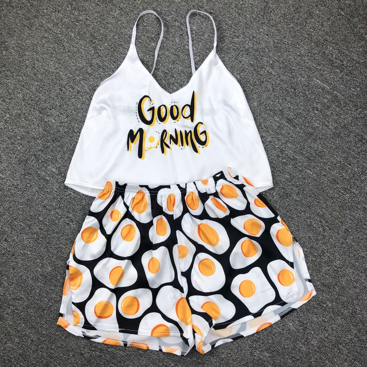 Sexy Satin Camisole Shorts Pajamas Two-piece Suit