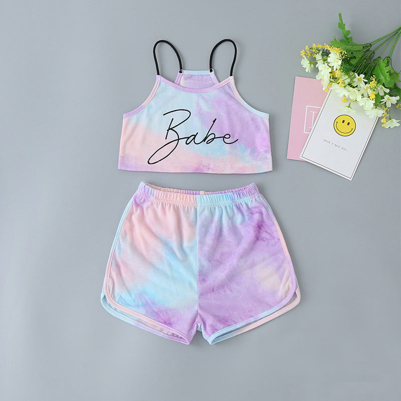 Suspender Vest Casual Shorts Set
