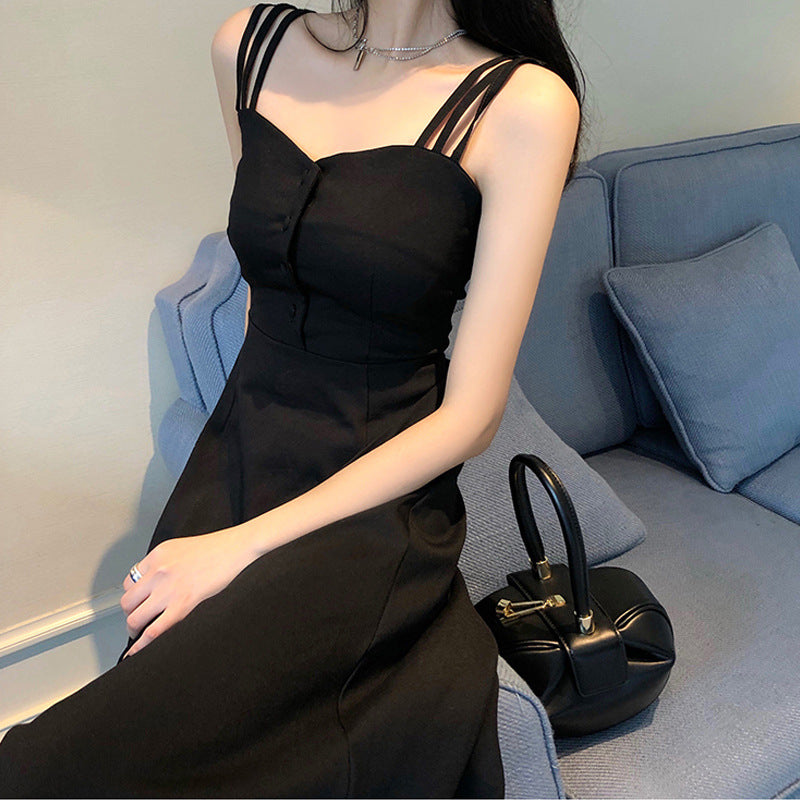 French Dress With Waist And Gentle Style
