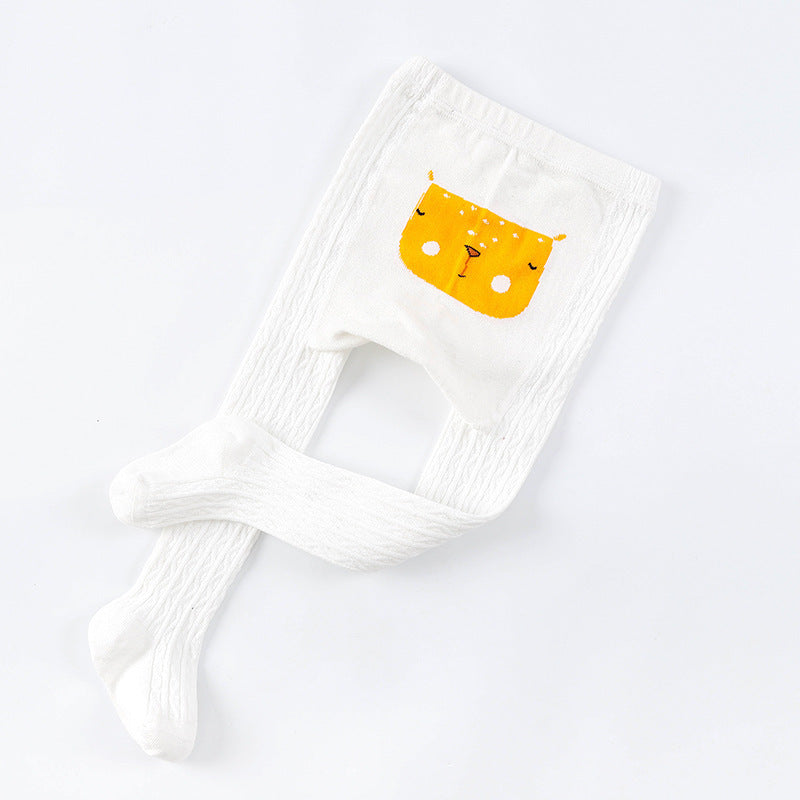 Embroidered Cotton Baby Cartoon Pantyhose