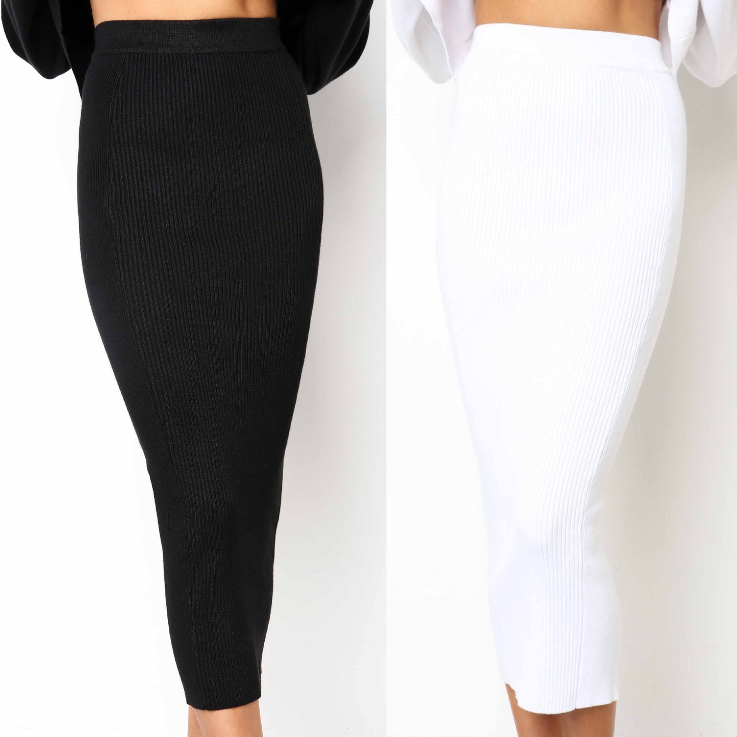 Striped Sexy High Waist Slim Wrap Hip Skirt