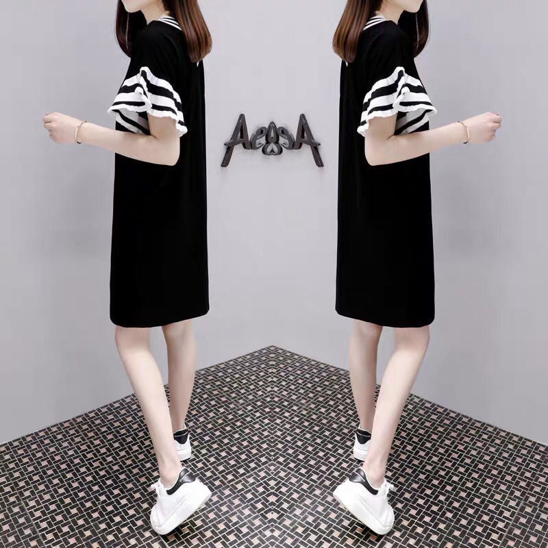 Summer New Women'S Loose And Thin V-Neck Dress