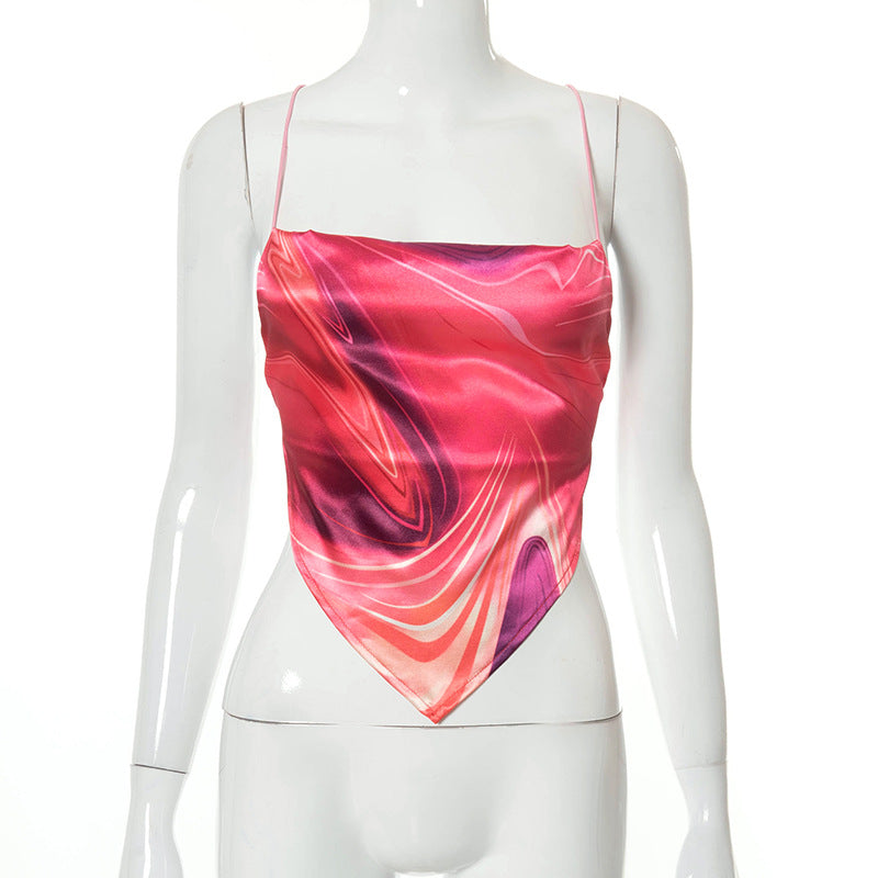 Fashion Tie-Dye Print Bag Hip Skirt