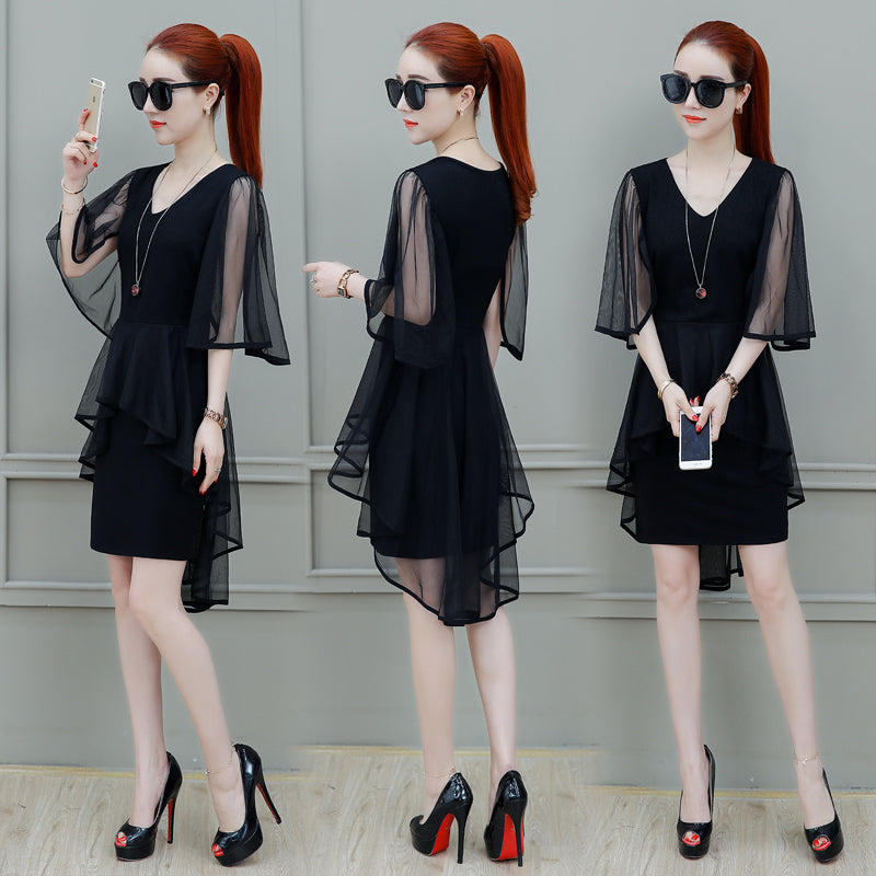 Gauze Dress Summer Dress New Korean Slim Slim Super Long Skirt