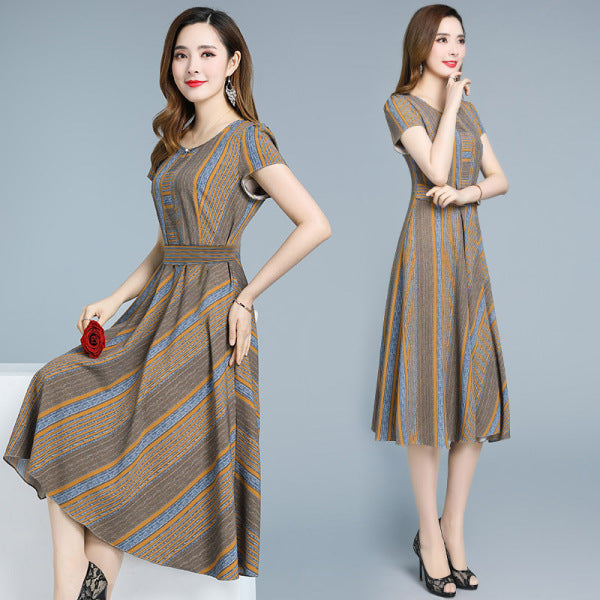 High End Broad Lady With Thin Waist And Foreign Style Chiffon Dress Summer Popular Small Skirt