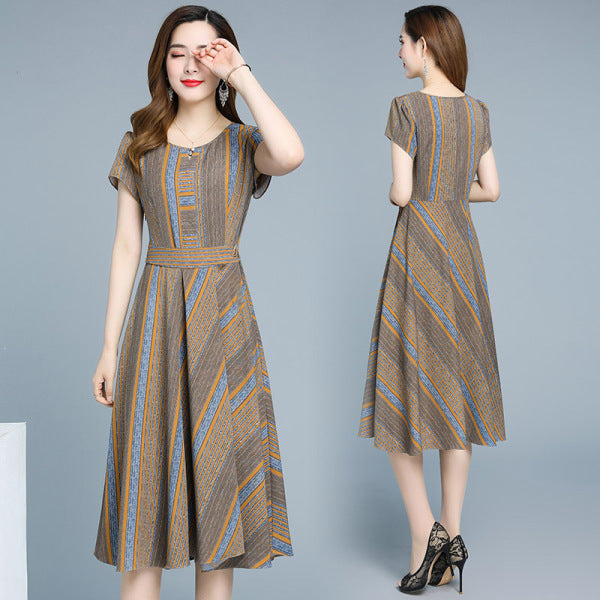 High End Broad Lady With Thin Waist And Foreign Style Chiffon Dress Summer Popular Small Skirt