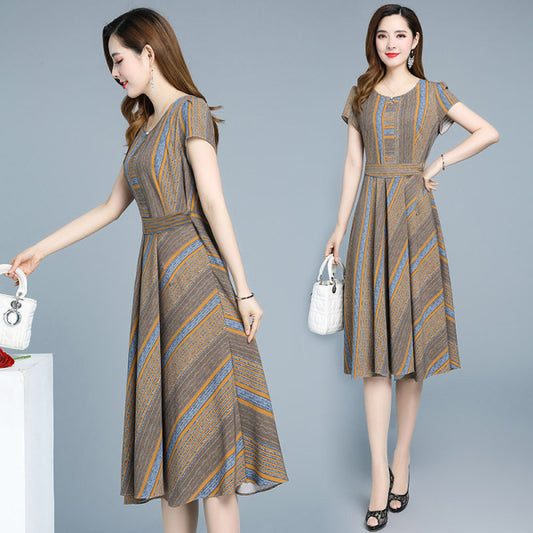 High End Broad Lady With Thin Waist And Foreign Style Chiffon Dress Summer Popular Small Skirt