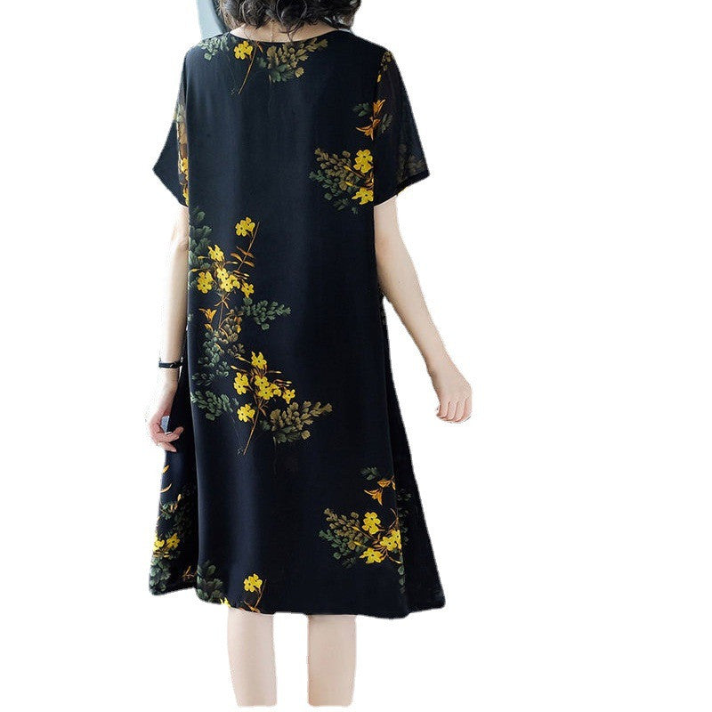 Summer Dress To Cover Belly And Look Thin Noble Lady Palace Style Dress
