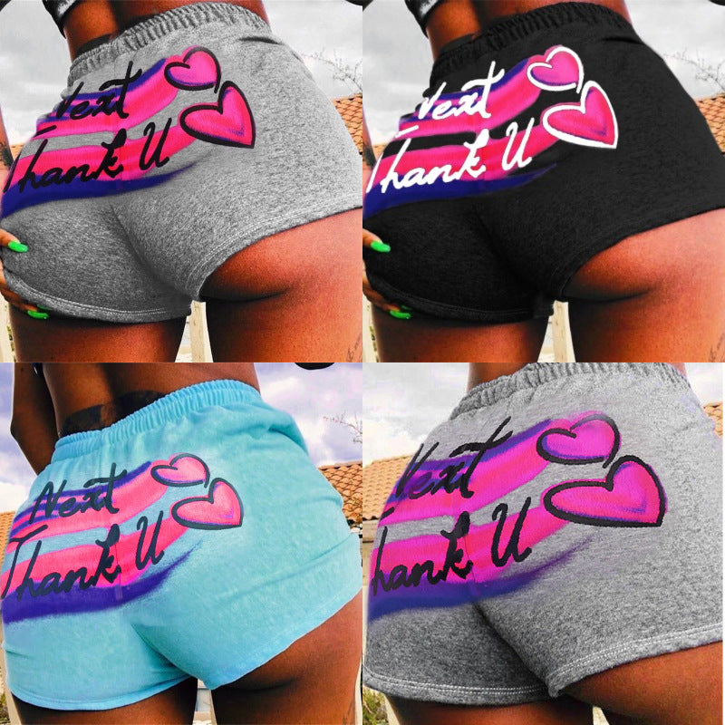Original Scheming Design Sense Printed Slim Casual Pants Women's Sportswear
