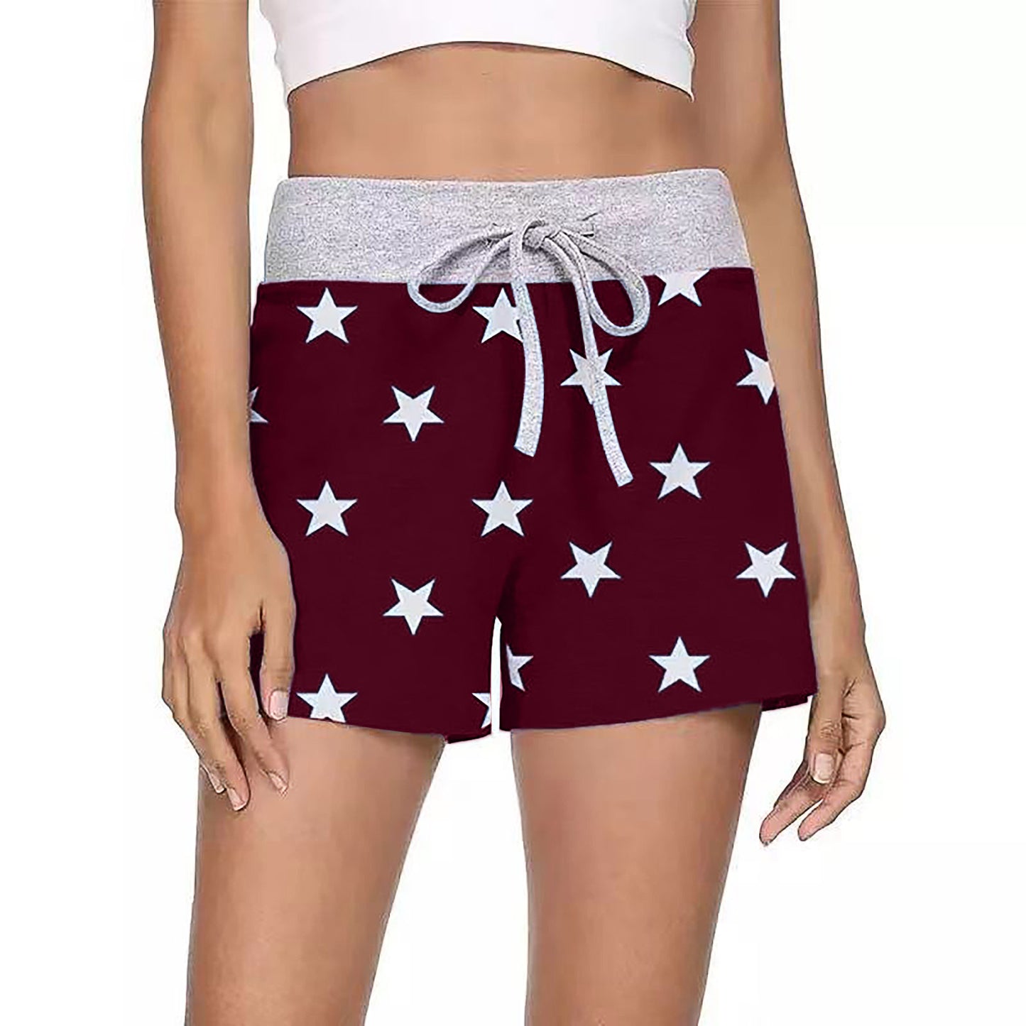 Five-Pointed Star Sports And Leisure Lace-Up Shorts