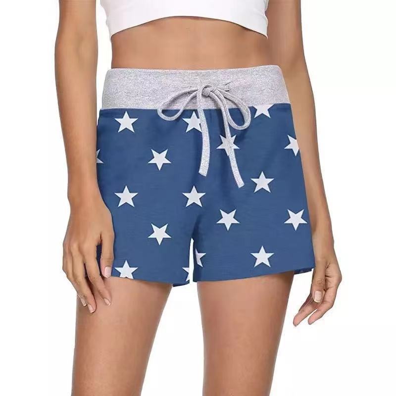 Five-Pointed Star Sports And Leisure Lace-Up Shorts