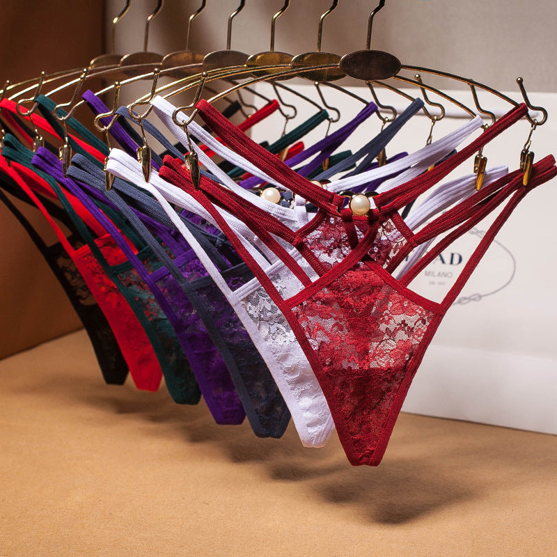 Sexy Embroidered Mesh Ladies Thong