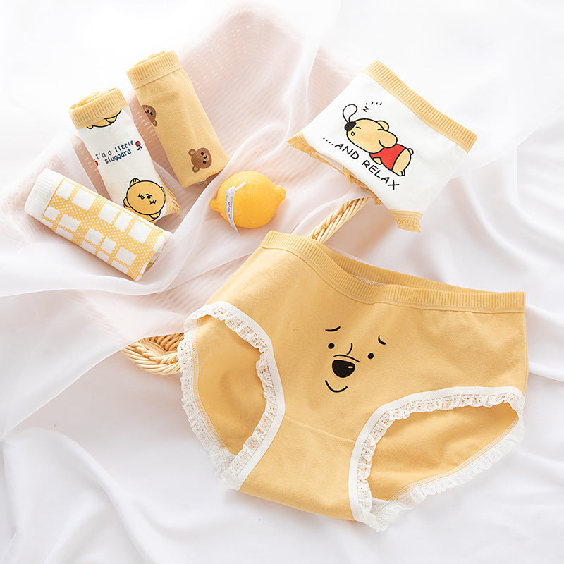 Japanese Cute Bear Lace Girl Underwear